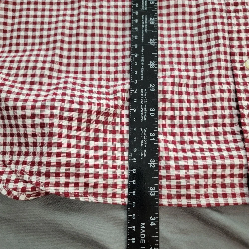 New Polo Ralph Lauren Shirt Men's 3XB Big & Tall Red Gigham Short Sleeve Oxford